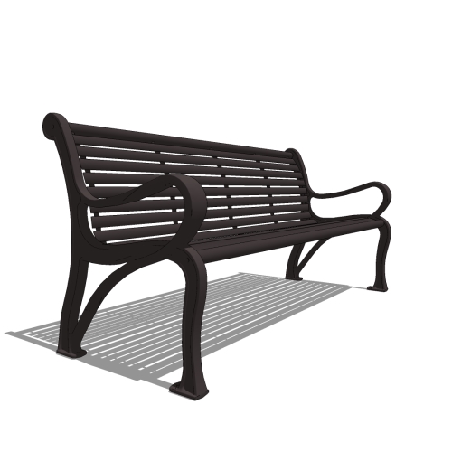 Gramercy™ Bench: Horizontal Steel Slats