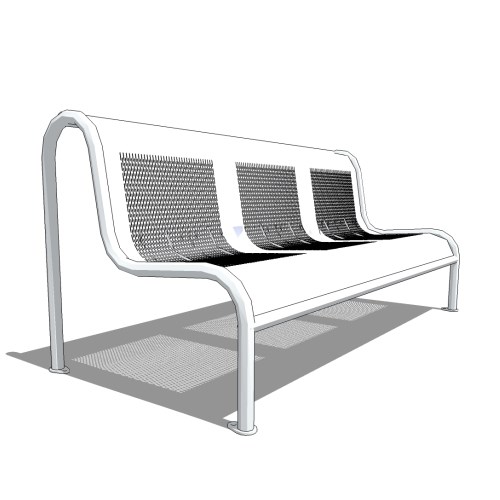 State Street™ Flat Bench: 6 Ft. with Perforated Metal Seat