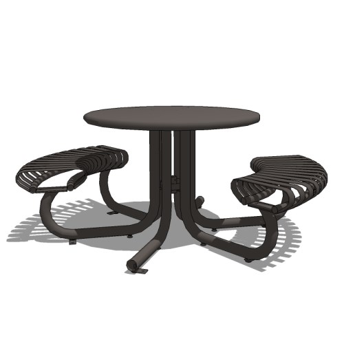 Carnival™ Curved Tables: 4 Seat, 2 Curved Benches