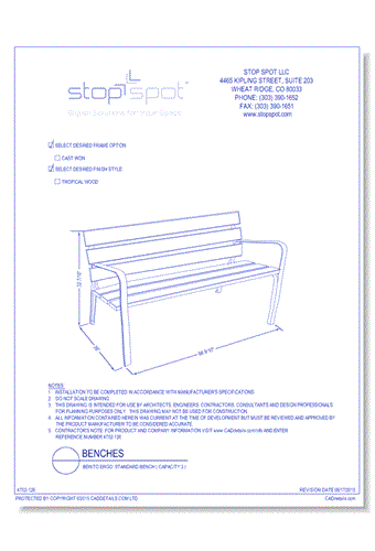 Benito Ergo: Standard Bench ( Capacity 3 )