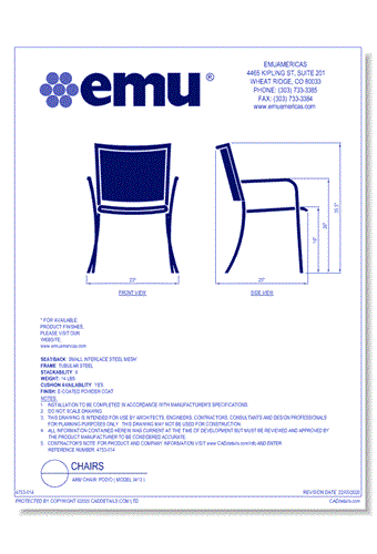 Arm Chair: Podio ( Model 3413 )