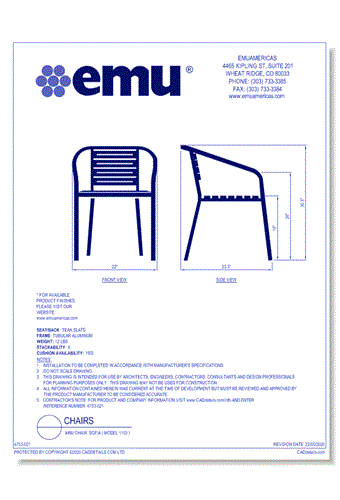 Arm Chair: Sofia ( Model 1103 )