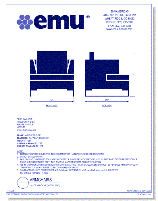Lounge Armchair: Luxor Armchair ( Model 6540 )