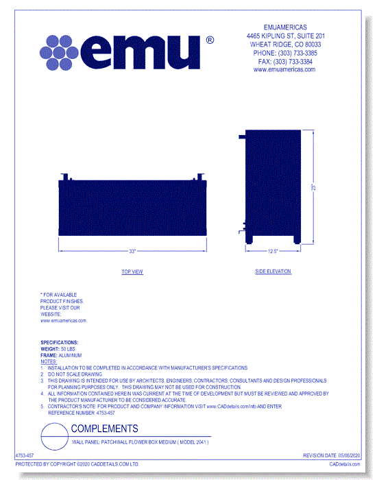 Wall Panel: Patchwall Flower Box Medium ( Model 2041 )