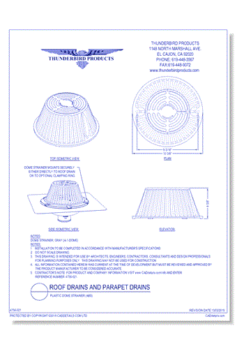Plastic Dome Strainer (ABS)