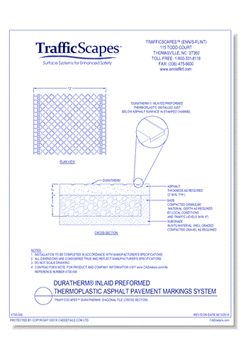 TrafficScapes® Duratherm®: Diagonal Tile (Cross Section)