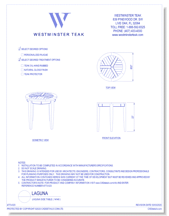 Laguna Side Table ( 14140 )