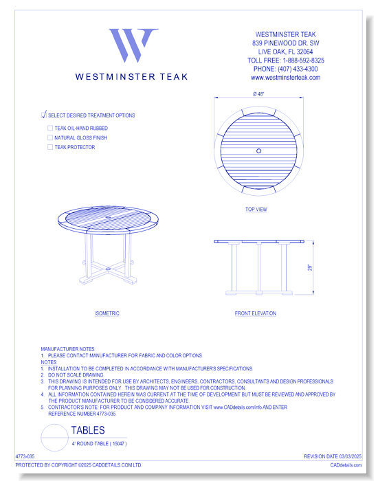 4' Round Table ( 15047 )