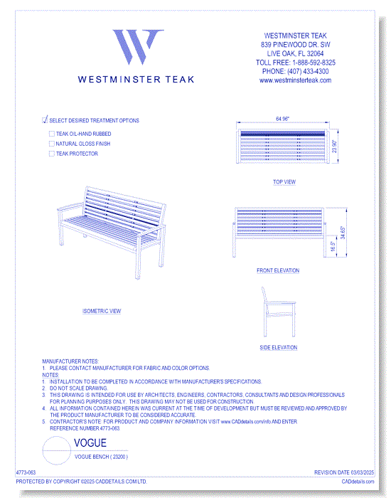 Vogue Bench ( 23200 )