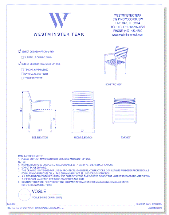 Vogue Dining Chair ( 22007 )