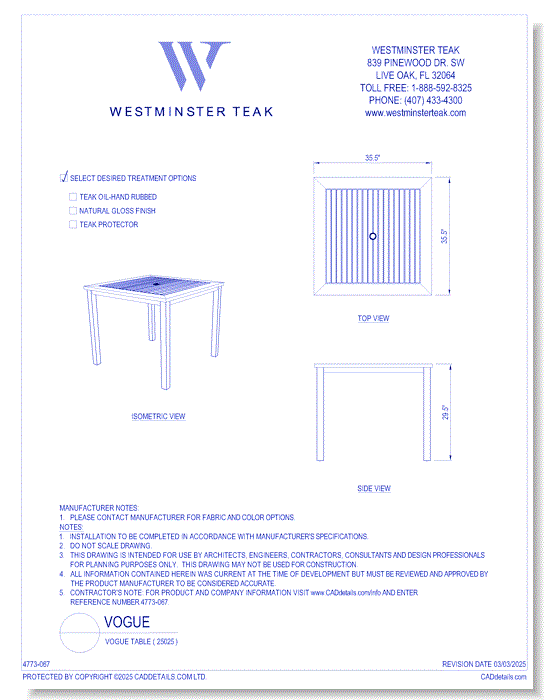 Vogue Table ( 25025 )