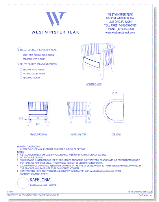 Kafelonia Chair ( 12170DP )