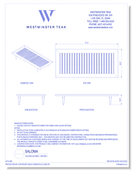 Saloma Daybed ( 16815DP )