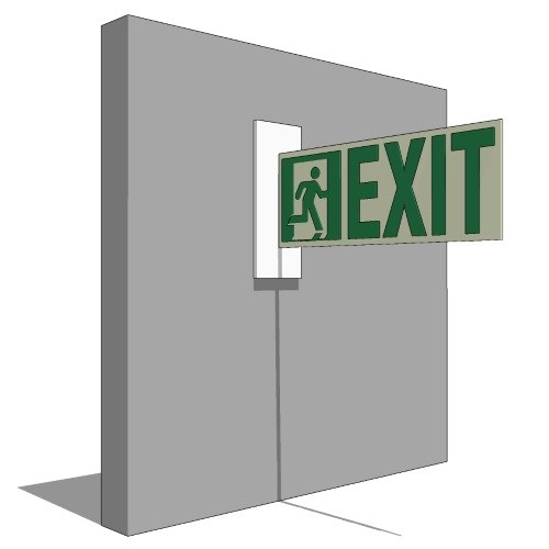 ROE3312 Door Mounted Luminous Exit Sign