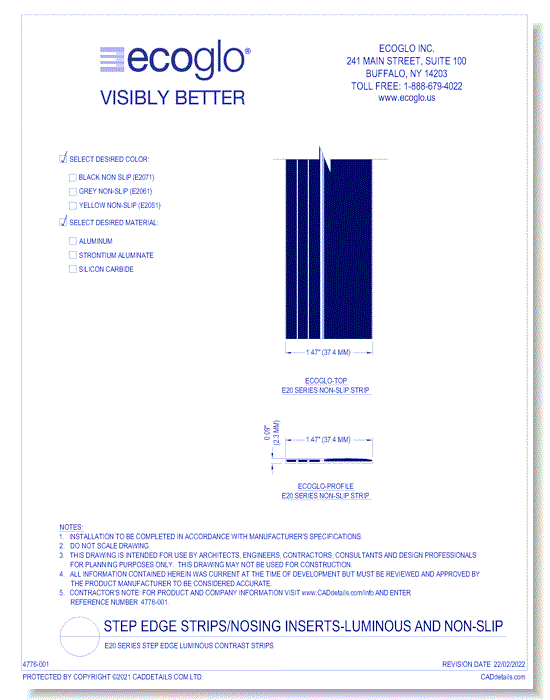 E20 Series Step Edge Luminous Contrast Strips