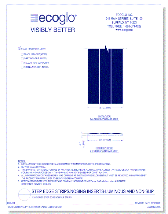 N20 Series Step Edge Non-Slip Strips