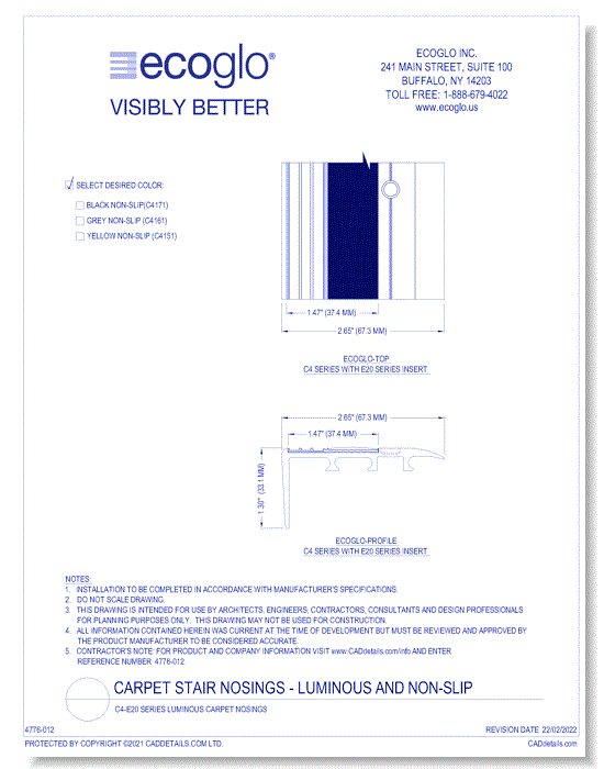 C4-E20 Series Luminous Carpet Nosings