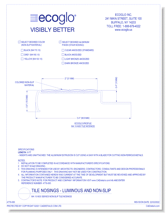 M4.10-N30 Series Non-Slip Tile Nosings