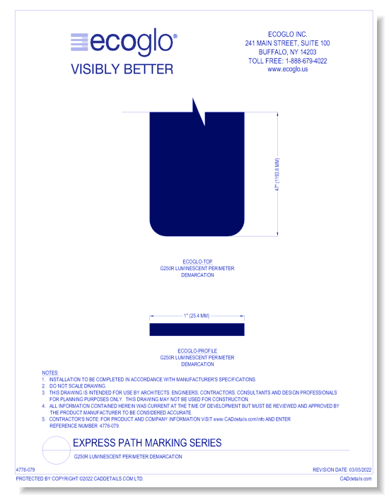 G250R Luminescent Perimeter Demarcation