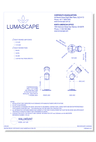 Wallmount Lighting - Model: LS411LED