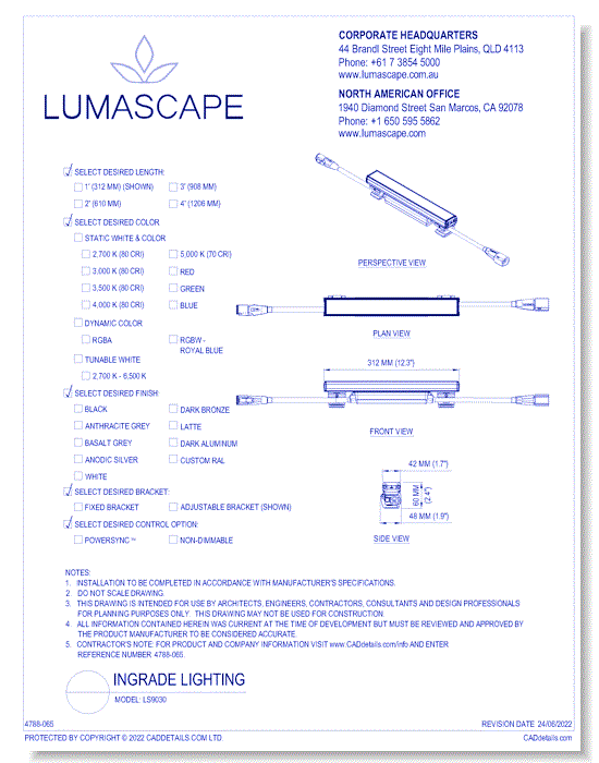 Facade Lighting - Model: LS9030