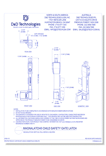 MagnaLatch®: Vertical Pull Series 3- ML3VPKA