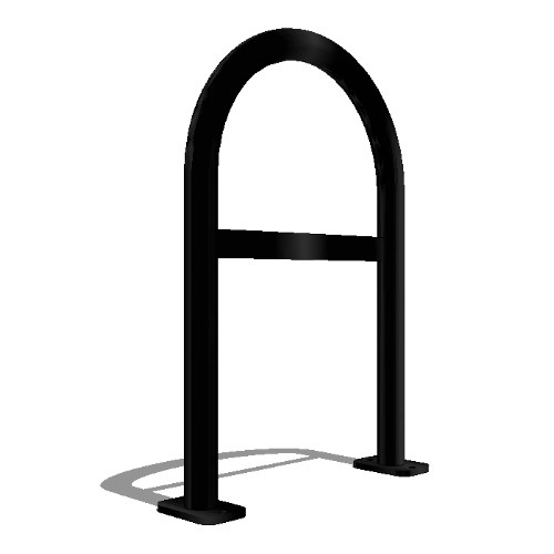 Urban Staple Racks 1000-STD: Standard I Inverted U with Centre Flat Bar, Surface Mount or Embedded - 2 Bike Capacity (UB1000-STD-U)