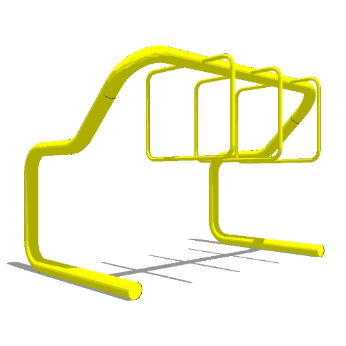 Urban Hanger Racks: Urban Rack Wide - 3 Square Hanger - 6 Bike Capacity ( UB-3000W )
