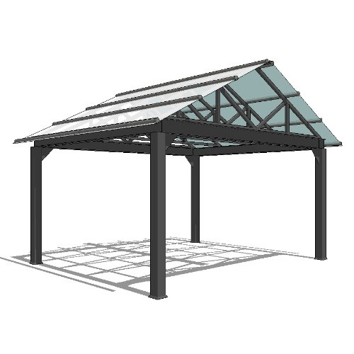 Urban Racks Shelter: Galvanized and Power Coated Steel, Fully Secured Shelter - 15 x 20 Ft. ( UBS-Parkiteer- 20 )