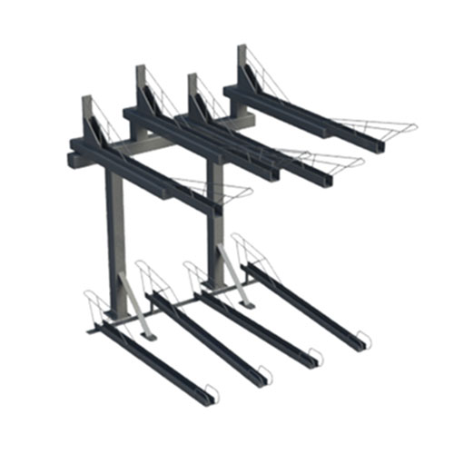 CAD Drawings Urban Racks Bicycle Parking Systems Inc. Double Stacker Rack: Hydraulic Lift Assist Double Stacker with lower tray sliding rail ( UBSTX1000-M2-2GZ )