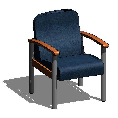 CAD Drawings BIM Models Baxter Chair Visitor Metropolitan High Back