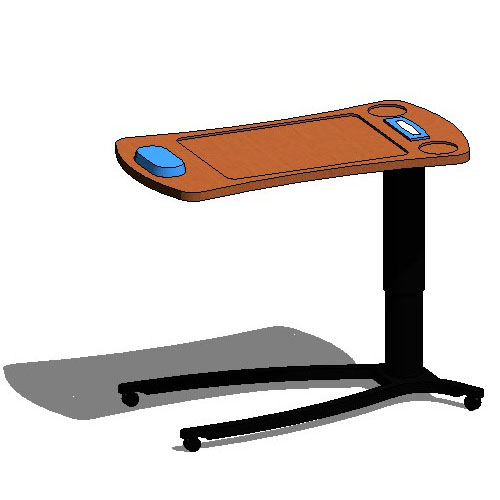 CAD Drawings BIM Models Baxter Overbed Table 635