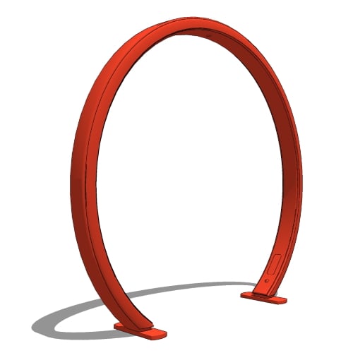 Oahu No Scratch® Circular Bike Rack, Embedded 