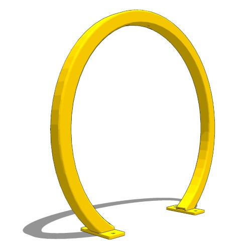 Circular Bike Rack, Surface Mount