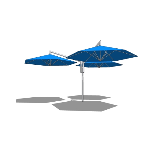 CAD Drawings BIM Models ShadeScapes Rialto Multi Umbrellas