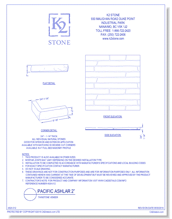 Thinstone Veneer: Pacific Ashlar 2”