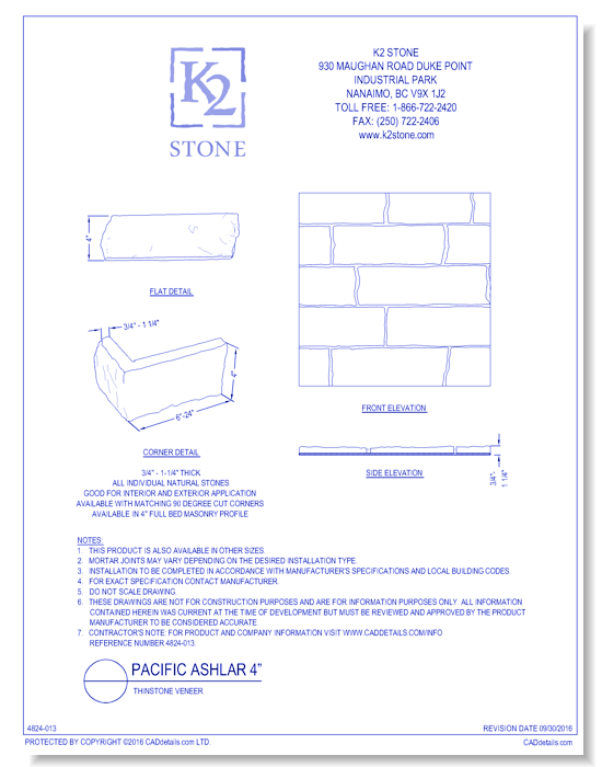 Thinstone Veneer: Pacific Ashlar 4”