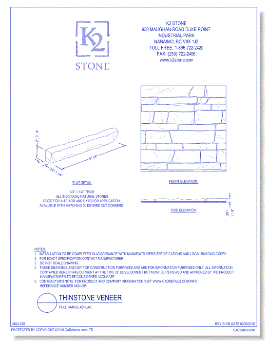 Thinstone Veneer: Full Range Ashlar