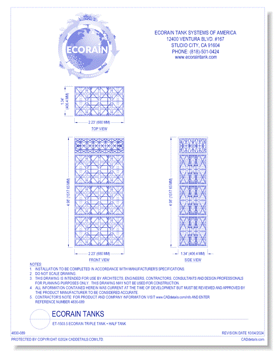 ET-1503.5 EcoRain™ Triple Tank + Half Tank