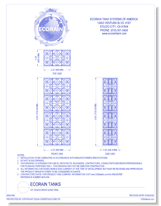 ET-1504 EcoRain™ Quad Tank