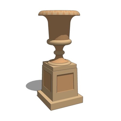 Cast Stone Collection: Jefferson Cast Stone Urn and Pedestal