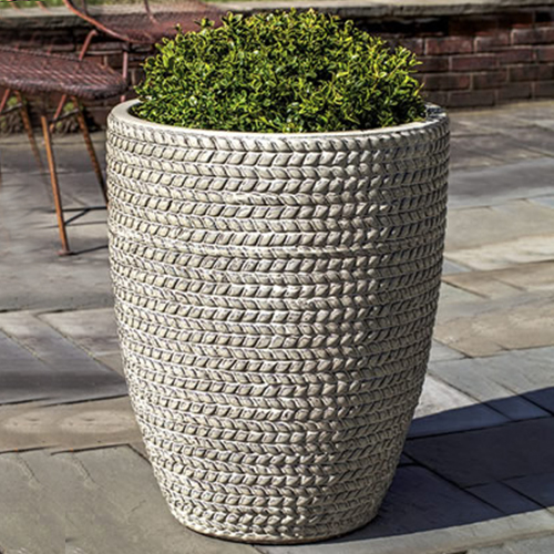 CAD Drawings Campania International Pottery Collection: Tall Sisal Weave Planter