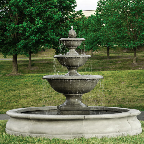 CAD Drawings Campania International Signature Collection: Monteros Fountain in Basin