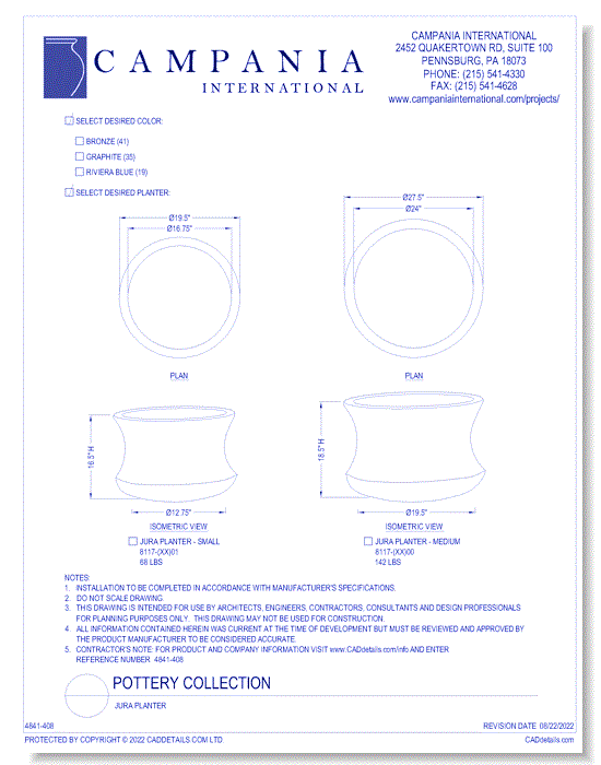 Pottery Collection: Jura Planter