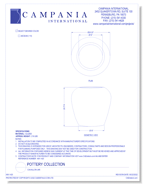 Pottery Collection: Cavaillon Jar