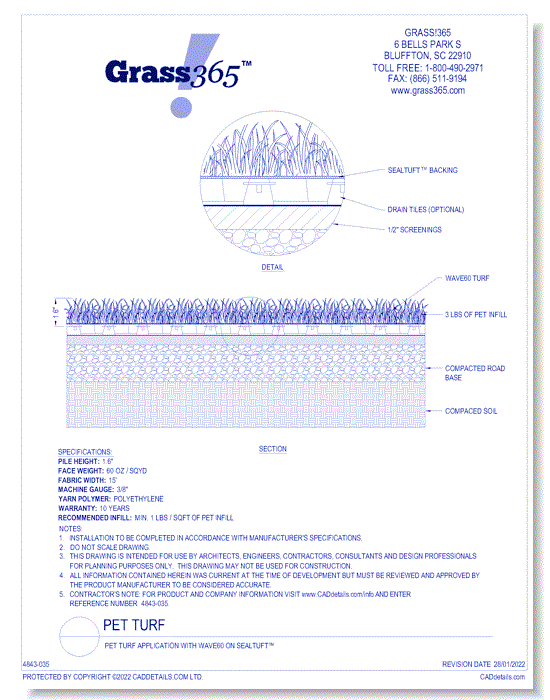Pet Turf Application with Wave60 on SealTuft™