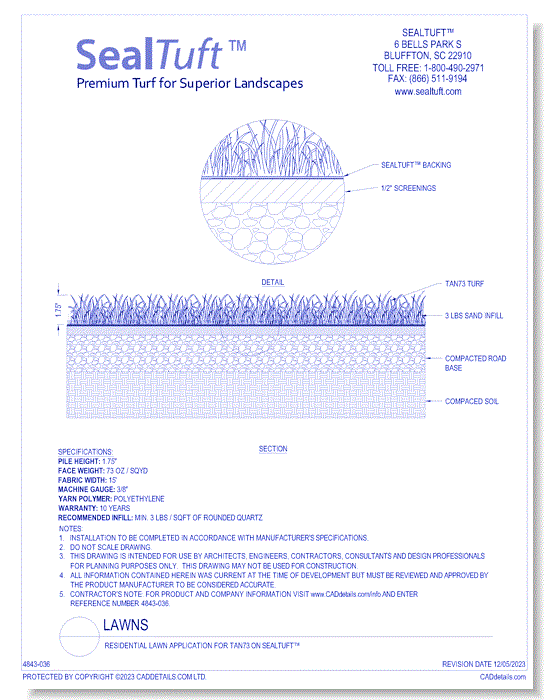 Residential Lawn Application for Tan73 on SealTuft™