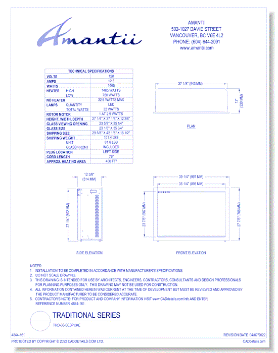 Traditional Series: TRD-38 BESPOKE