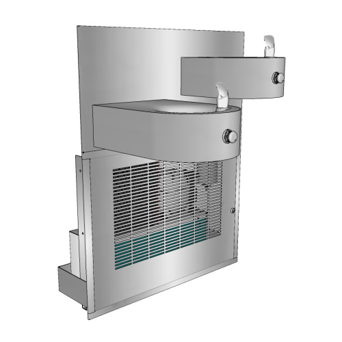 CAD Drawings BIM Models Filtrine Manufacturing Company Electric Water Coolers: FCC-90MOD-HL