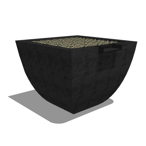 Legacy 30" W Square Fire Water Vase